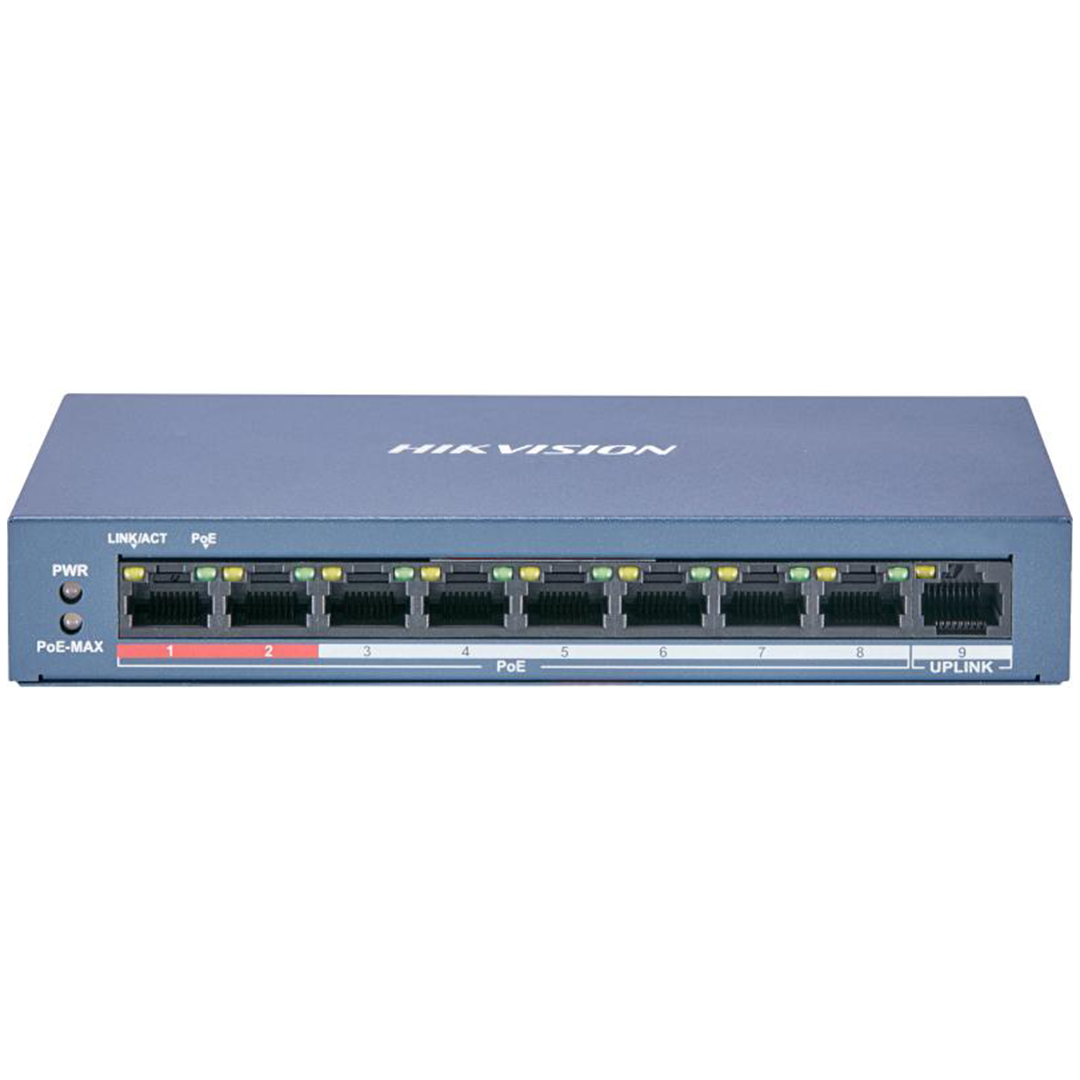 Commutateur POE Fast Ethernet à 8 ports non géré (DS-3E0109P-E)
