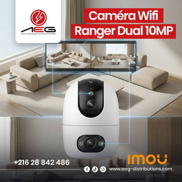 Caméra de Surveillance Wifi Imou Ranger Dual 10MP IPC-S2XP-10M0WED