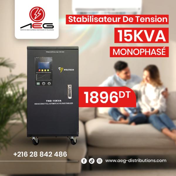 Stabilisateur De Tension Servo Moteur Monophasé 15KVA 100V-265V AC