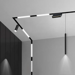 Eclairage Magnetique COB 18W 48V Noir 4000K 33CM