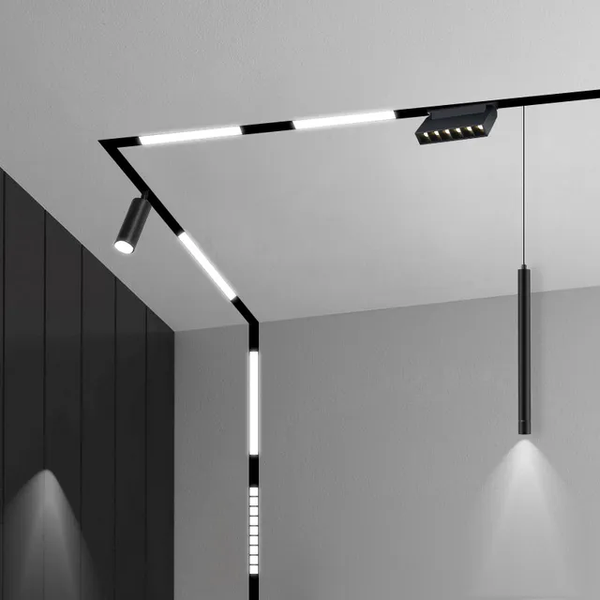 Eclairage Magnetique COB 18W 48V Noir 4000K 33CM