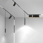 Eclairage Magnetique APPARENT Folder COB 6W 48V Noir 4000K 11,5CM