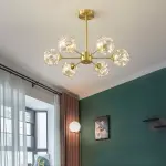 Suspension LED K681G6 – Finition Dorée – Design Moderne