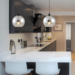 Applique / Suspension B088B Argent – Ø15 cm – Support Ampoule E27