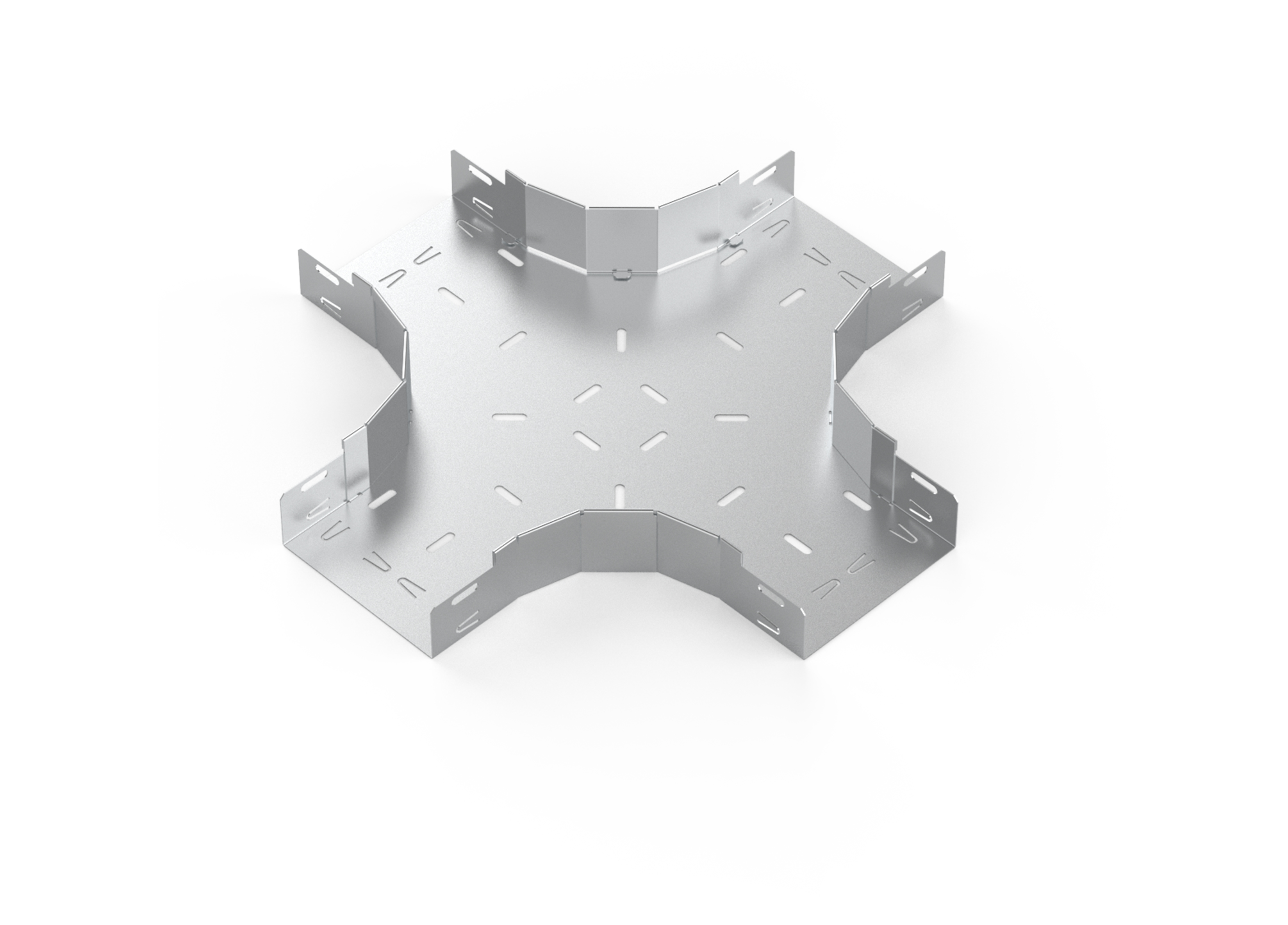 Dérivation plate à croisement chemin de câble