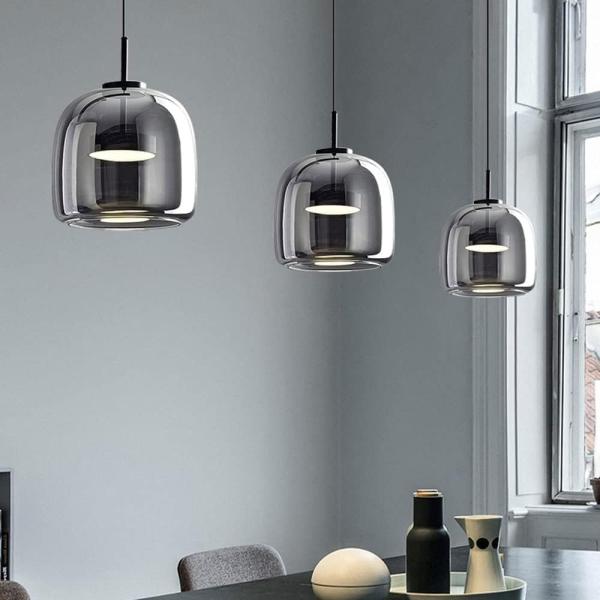 Suspension Luminaire luxe noir minimaliste