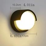 Applique murale extérieure arrondie étanche LED