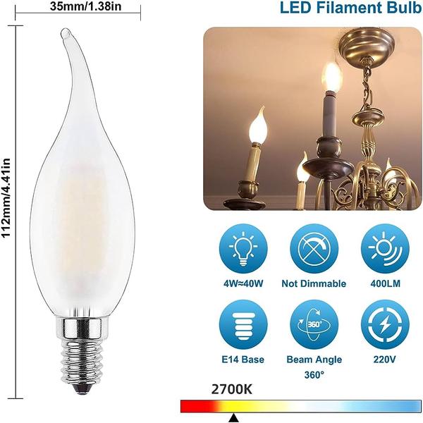 Candel LED TAIL 7W E14/3000K