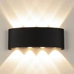 Applique Mural LED 3000K 8 * 1W IP65 Taille 220 * 80 * 45 mm