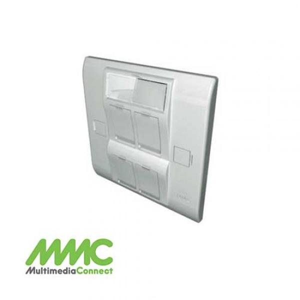 MMC l 4 ports 86 x 86 mm Faceplate