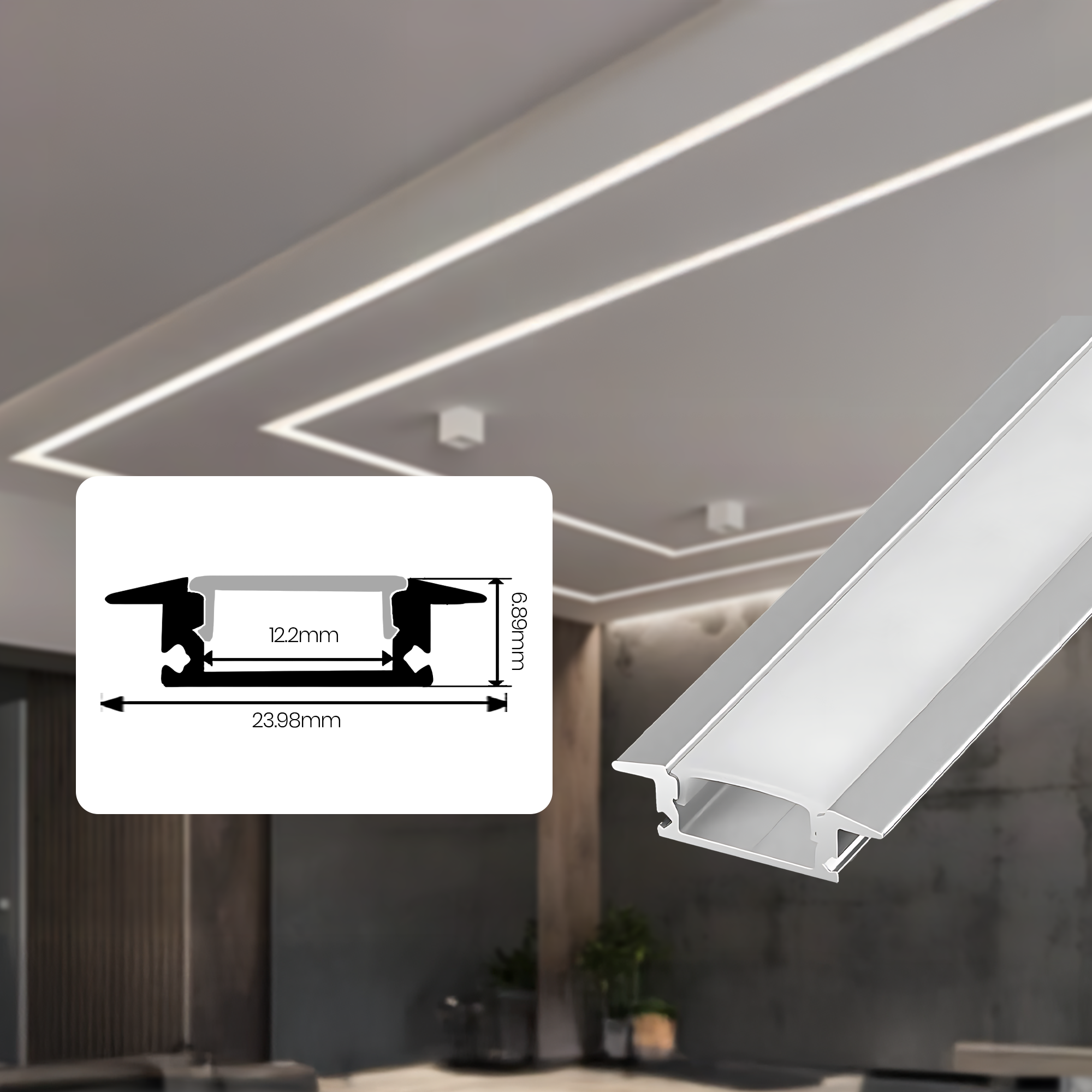 Profilé LED Aluminium SJ-60-4 Gris