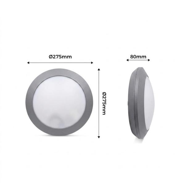 Applique Étanche Murale avec Lampe E27 Extérieur gris