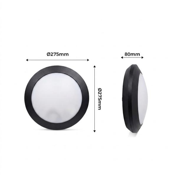 Applique Étanche Murale avec Lampe E27 Extérieur noir
