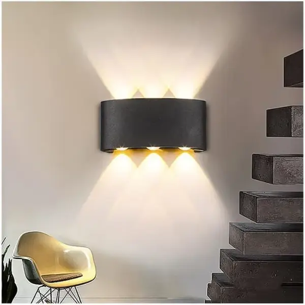 Applique Mural LED 3000K 6* 1W IP65 Taille 170 * 80 * 40 mm