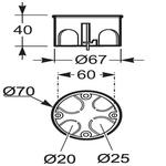 Boitier d'encastrement ronde