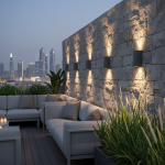 Applique murale étanche extérieur Ronde 2 lampes GU10 - Noir