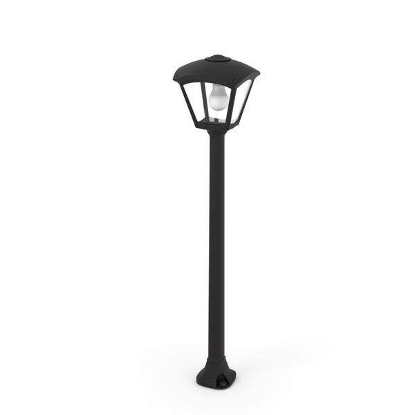 Lampadaire LED GIAFFA/ROBY Noir Transparent E27 Fumagalli