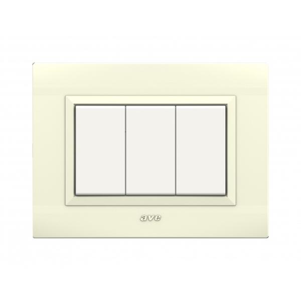 Plaques Nova 45 rectangulaire ivoire 3 modules