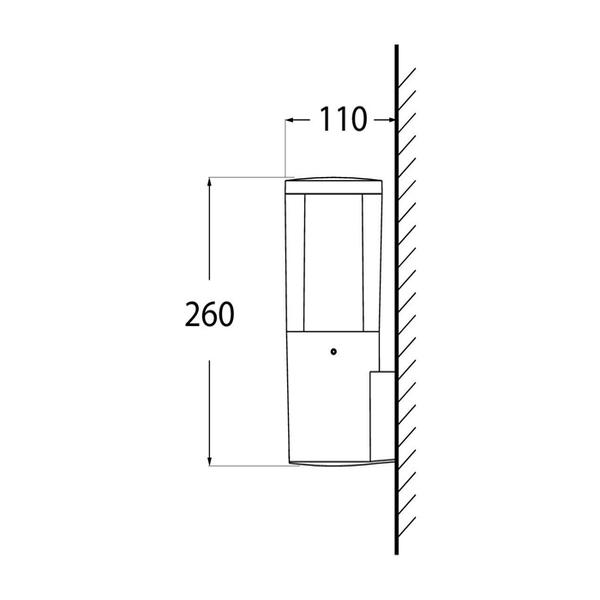 Applique Murale LED CARLO WALL Noir Transparent Fumagalli